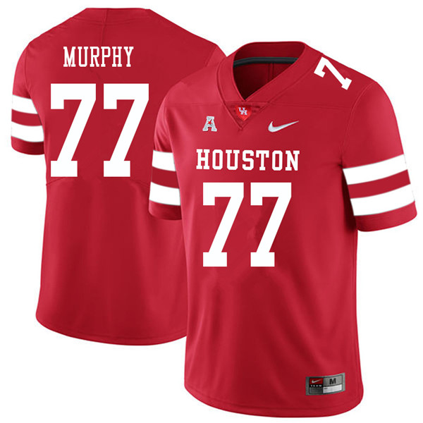 2018 Men #77 Keenan Murphy Houston Cougars College Football Jerseys Sale-Red